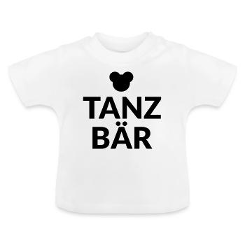 Dancing Bear Party Disco Dancing Dancer Saying Gift - Baby Organic T-Shirt with Round Neck - white - Front