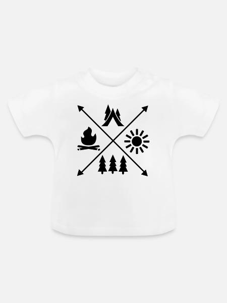 Zelt - Baby Bio-T-Shirt mit Rundhals - Weiß