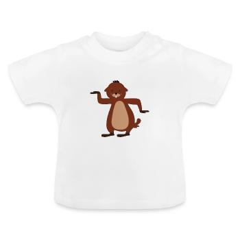 Marmotte marmotte - T-shirt bio col rond Bébé - blanc - Devant