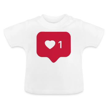 Instagram Like - Baby Organic T-Shirt with Round Neck - white - Front