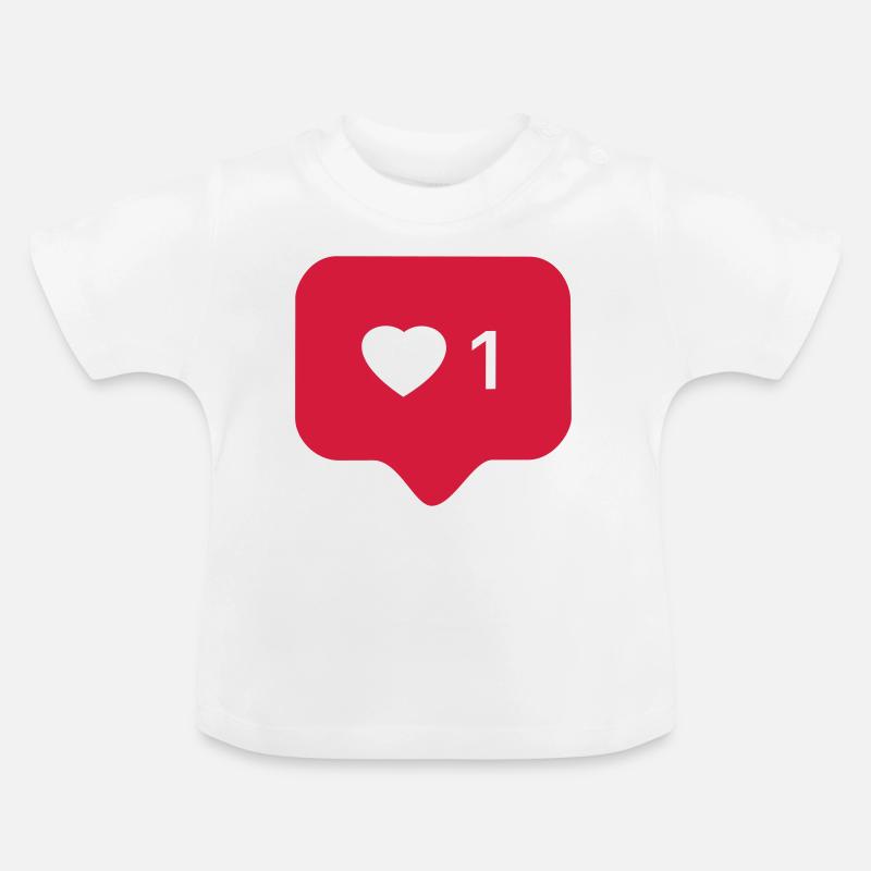 Instagram comme - T-shirt bio col rond Bébé - blanc