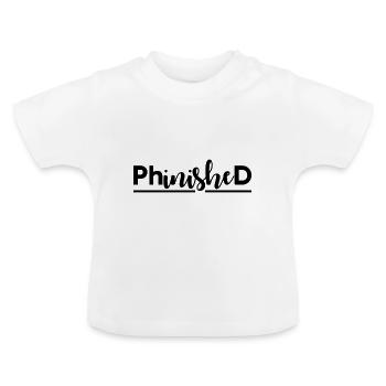 Phinished Finished PhD final cadeau - T-shirt bio col rond Bébé - blanc - Devant