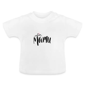 Volim Mamu 2 - Baby Bio-T-Shirt mit Rundhals - Weiß - Vorne