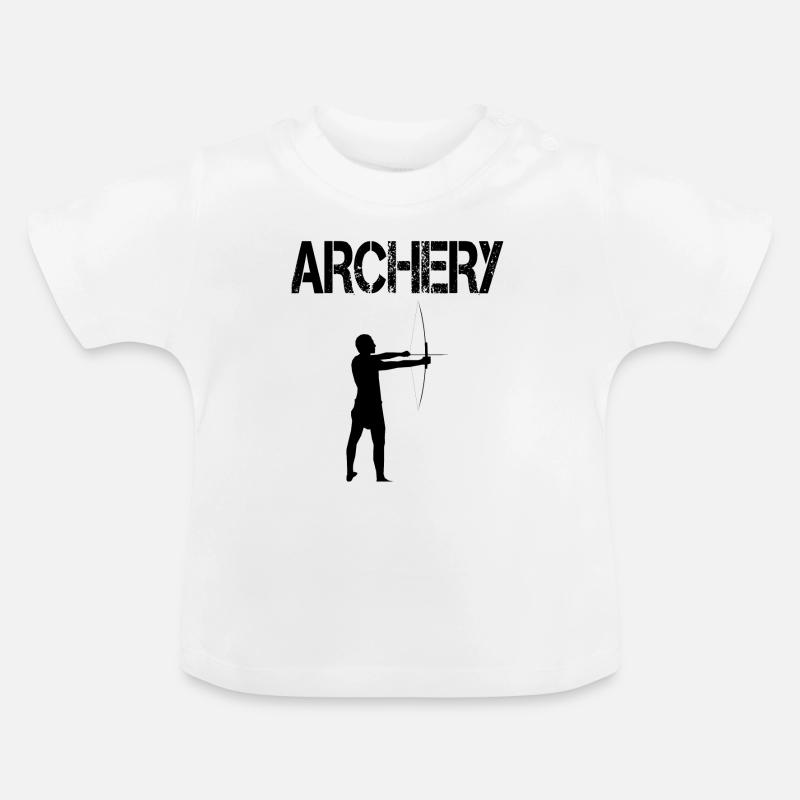 archery tir à l’arc - T-shirt bio col rond Bébé - blanc