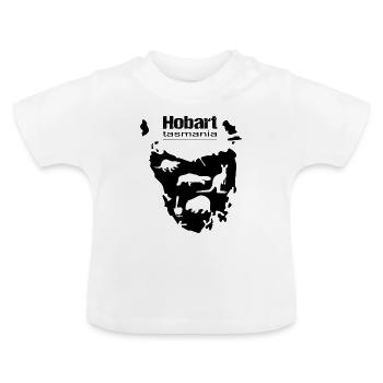 Hobart - Tasmania Animals - Baby Bio-T-Shirt mit Rundhals - Weiß - Vorne