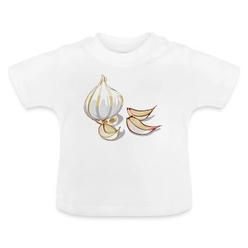 Knoblauch - Baby Bio-T-Shirt mit Rundhals - Weiß - Vorne