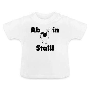 La vie paysanne, un endroit où l’on veut être - T-shirt bio col rond Bébé - blanc - Devant
