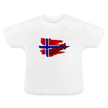 Norwegen - Baby Bio-T-Shirt mit Rundhals - Weiß - Vorne