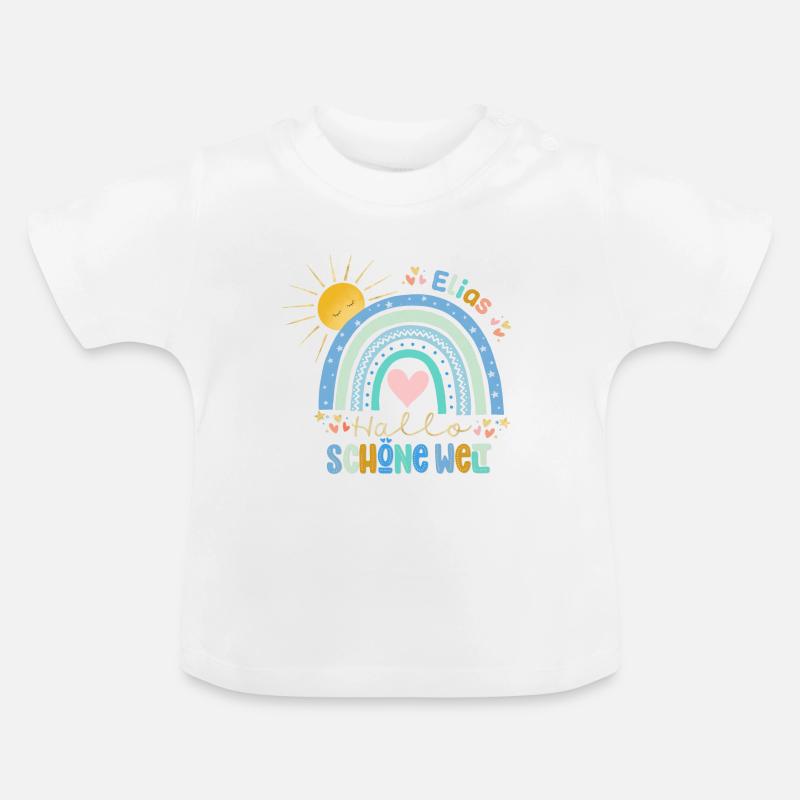Salut tout le monde - T-shirt bio col rond Bébé - blanc