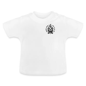 Feu de camp - Aventurier, randonneur, plein air - T-shirt bio col rond Bébé - blanc - Devant