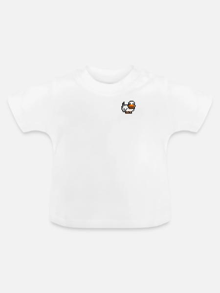 Retro Ente - Baby Bio-T-Shirt mit Rundhals - Weiß