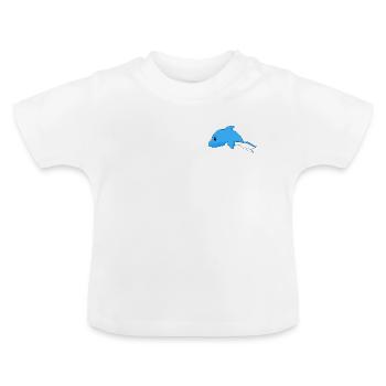 Dolphin - Baby Organic T-Shirt with Round Neck - white - Front
