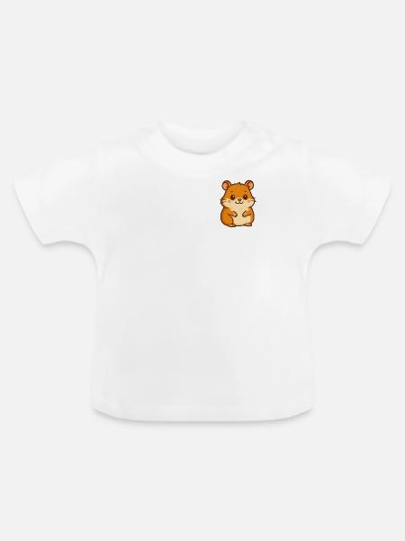 Hamster - Baby Bio-T-Shirt mit Rundhals - Weiß