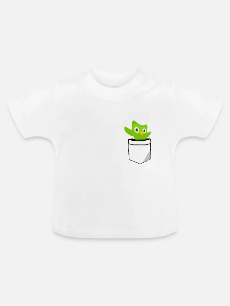 Duolingo - Baby Bio-T-Shirt mit Rundhals - Weiß