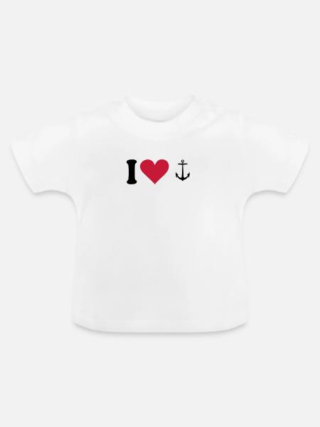 Anker - Baby Bio-T-Shirt mit Rundhals - Weiß