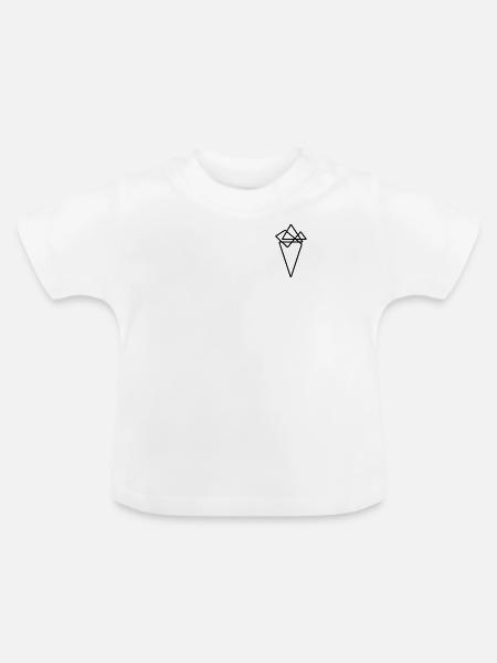 Eis - Baby Bio-T-Shirt mit Rundhals - Weiß