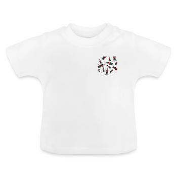 Brusttasche Cola Geschenk Idee - Baby Bio-T-Shirt mit Rundhals - Weiß - Vorne