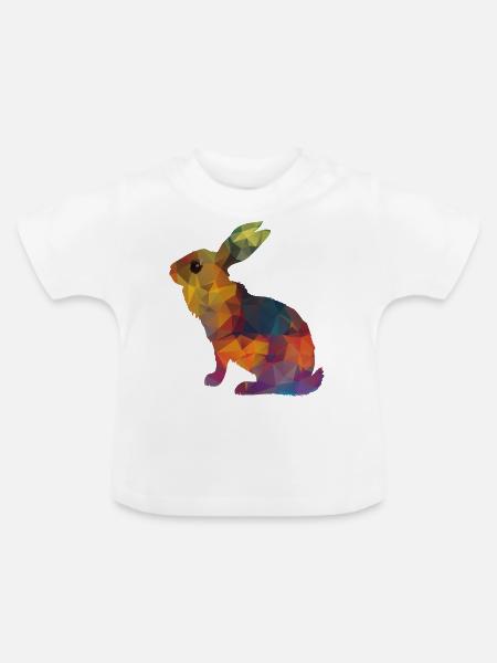 Hase - Baby Bio-T-Shirt mit Rundhals - Weiß