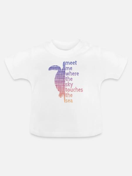 Turtle Schildröte - Baby Bio-T-Shirt mit Rundhals - Weiß
