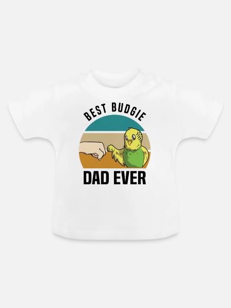 Wellensittich - Baby Bio-T-Shirt mit Rundhals - Weiß