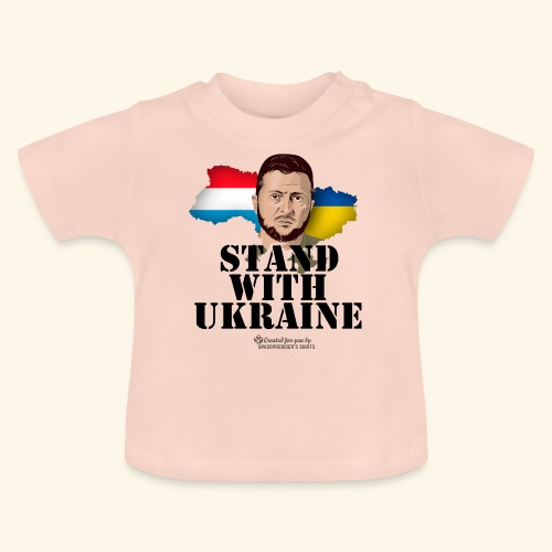 Ukraine Luxemburg T-Shirt Design - Baby Bio-T-Shirt mit Rundhals