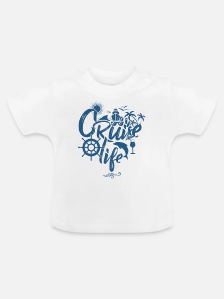 KREUZFAHRT LEBEN - Baby Bio-T-Shirt mit Rundhals - Weiß