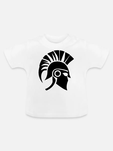 Sparta Spartanischer Krieger - Baby Bio-T-Shirt mit Rundhals - Weiß