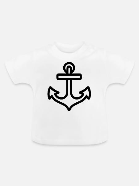 Anker - Baby Bio-T-Shirt mit Rundhals - Weiß