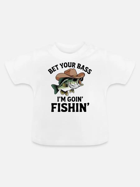 Cooles Barschangeln - Baby Bio-T-Shirt mit Rundhals - Weiß