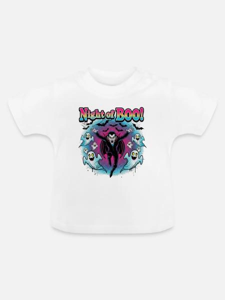 Boo Vampire Night - Baby Bio-T-Shirt mit Rundhals - Weiß