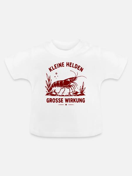 Kleine Helden Große Wirkung Krabbe - Baby Bio-T-Shirt mit Rundhals - Weiß