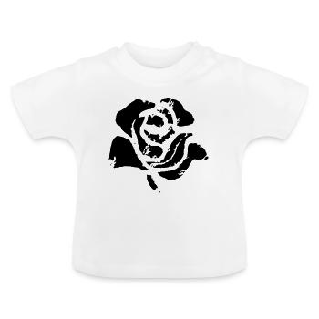 rose - Baby Organic T-Shirt with Round Neck - white - Front