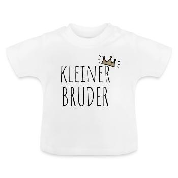 Kleiner Bruder - Baby Bio-T-Shirt mit Rundhals - Weiß - Vorne