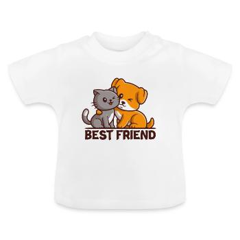 Best Friend - meilleur ami - T-shirt bio col rond Bébé - blanc - Devant