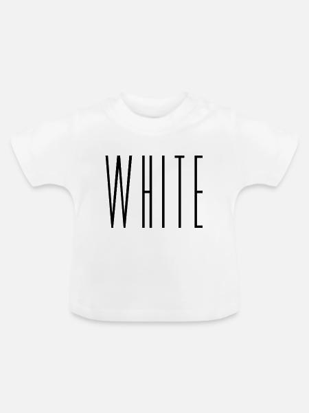 White - Baby Bio-T-Shirt mit Rundhals - Weiß