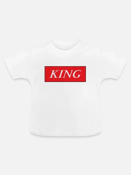 King Geschenkidee - Baby Bio-T-Shirt mit Rundhals - Weiß