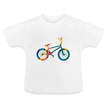 Bike, bike - Baby Organic T-Shirt with Round Neck - white - Front