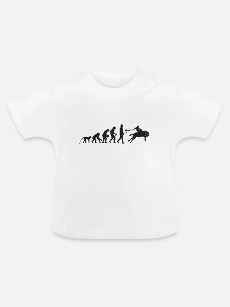 Evolution Rodeo - Baby Bio-T-Shirt mit Rundhals - Weiß