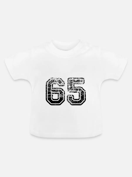 65 - Baby Bio-T-Shirt mit Rundhals - Weiß