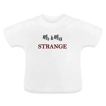 mr et mr étrange - T-shirt bio col rond Bébé - blanc - Devant