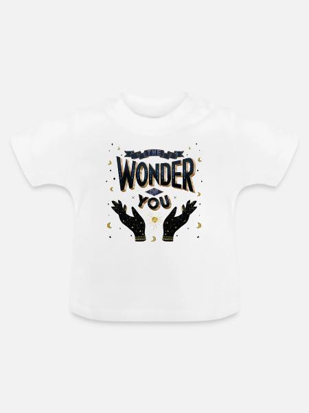 Du bist ein Wunder - Baby Bio-T-Shirt mit Rundhals - Weiß
