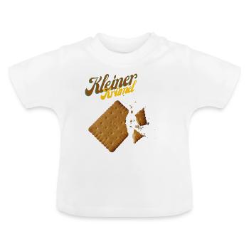 Kleiner Krümel - Baby Bio-T-Shirt mit Rundhals - Weiß - Vorne