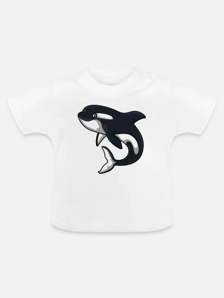 Orca Wal - Baby Bio-T-Shirt mit Rundhals - Weiß