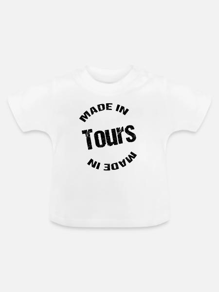 In Fahrten - Baby Bio-T-Shirt mit Rundhals - Weiß