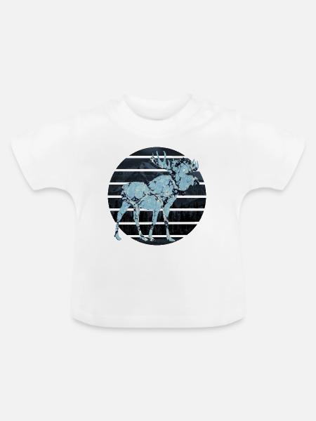 elch e 55 - Baby Bio-T-Shirt mit Rundhals - Weiß