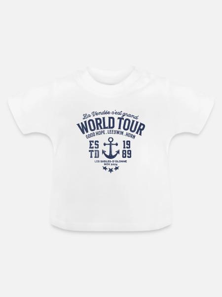 Worldtour Regatta blc - Baby Bio-T-Shirt mit Rundhals - Weiß
