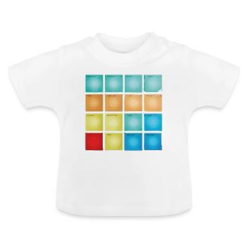 Maschinen-Pads - Baby Bio-T-Shirt mit Rundhals - Weiß - Vorne