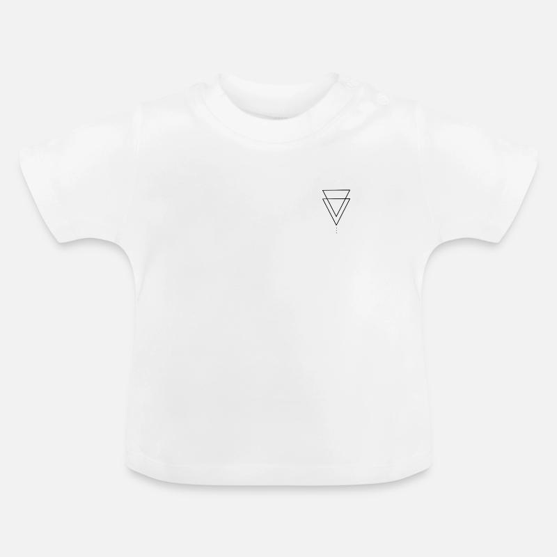 Montagnes de conception de triangle - T-shirt bio col rond Bébé - blanc
