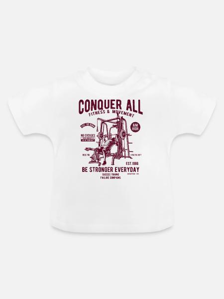 Conquer All - Baby Bio-T-Shirt mit Rundhals - Weiß