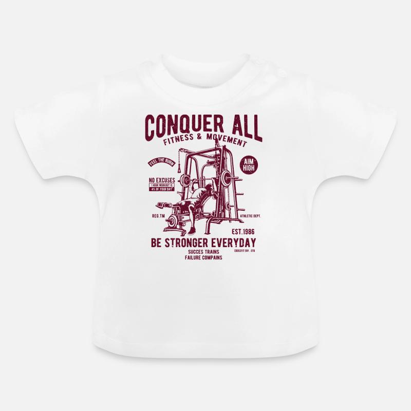 Conquer All - T-shirt bio col rond Bébé - blanc